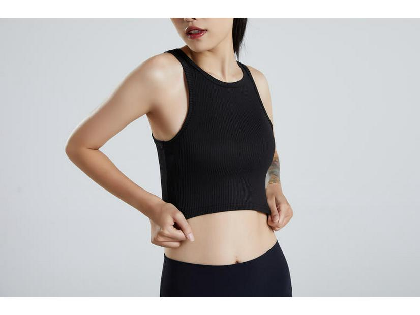 Women's Summer Slim Fit Yoga Vest - Moisture-Wicking, High Elasticity, Sleeveless Casual Wear