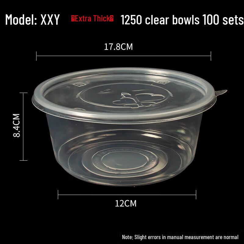 

Disposable Round Plastic Food Container with Lid