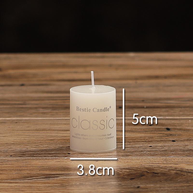 

Classic European Style Ivory White Large Candle Column Candle Birthday Wedding Hotel Wedding 3.8 * 5cm unwrapped paper
