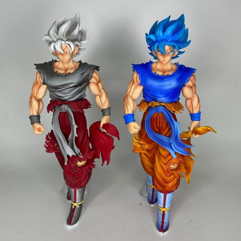 Dragon Ball surrounding statues, unicorn super blue Wukong single character figure Saiyan doll model ornament, gift