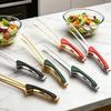 Köks-tång Rostfritt stål Matlagningstång Non-stick Gummispetsar för att klämma Skyddar händerna Köksredskap Matklämma Matlagningsaccessoar