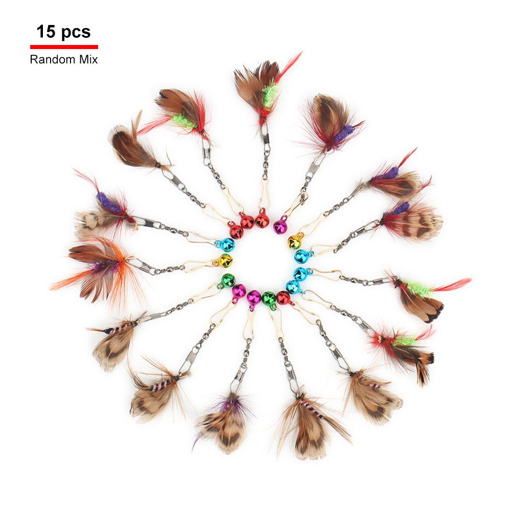 

15pcs/30pcs Wholesale Small Insects Feather Cat Toys Wand Replacement Head Cat Teaser Stick Bug Pet Toy Accessory