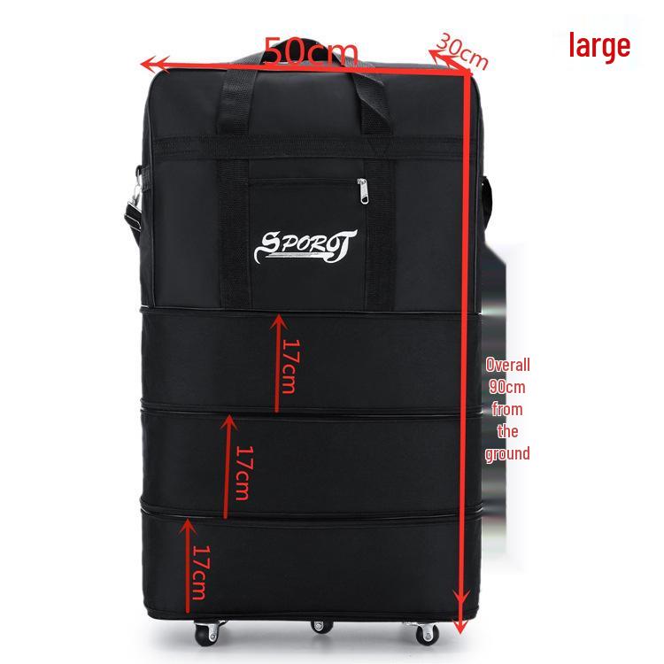 Large Capacity Three-Layer Wheeled Travel Bag for Studying Abroad