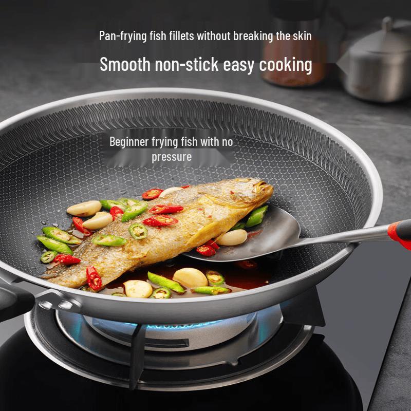 Supor 32cm Stainless Steel Honeycomb Non-Stick Frying Pan