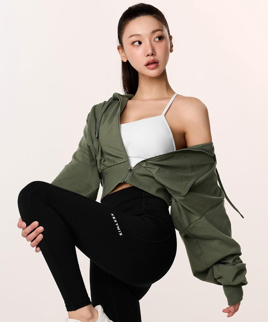 Xexymix Smooth Touch Crop Zip-Up Hoodie Xtfhj01J1 (B Type)