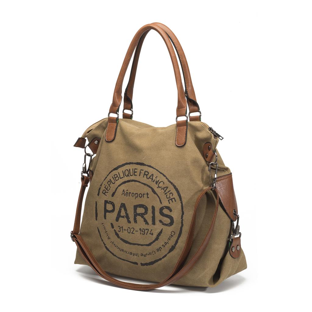Paris Republique Bag Canvas Tote Bag Crossbody Bag Handbag Large