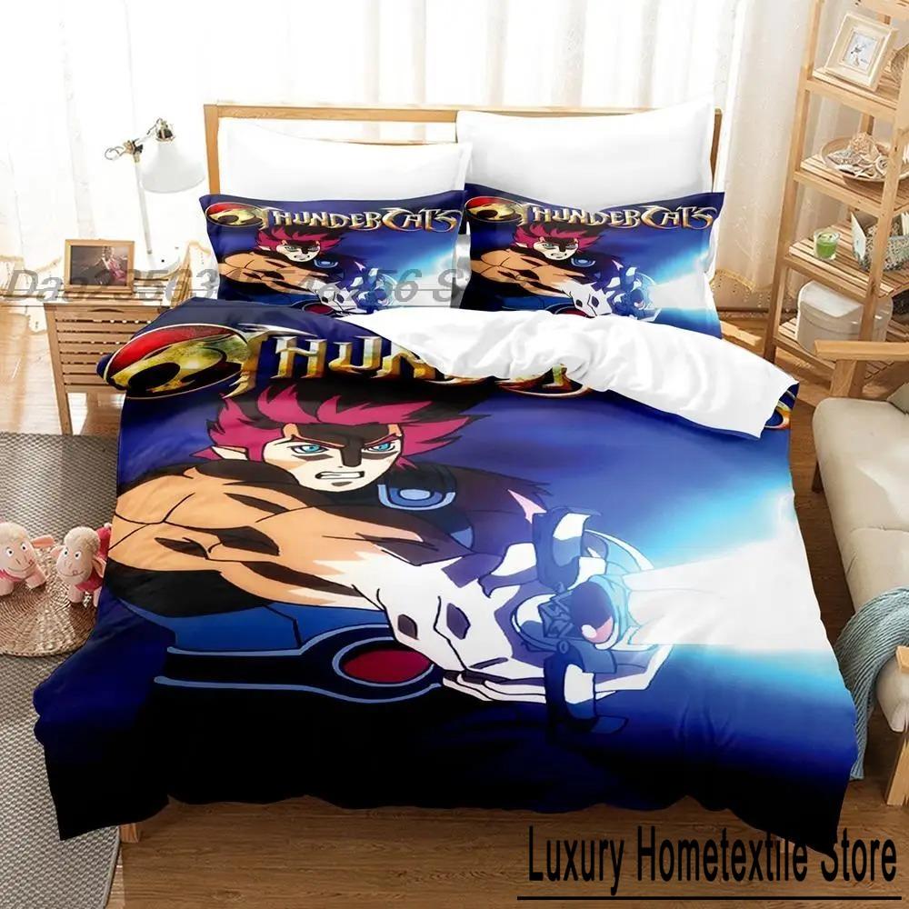 Thundercats Povlečení Jednolůžko Twin Plné Královna Král Velikost Postelové Sady Aldult Chlapecký Pokoj Povlak na Peřinu Sady 3D Tisk Anime Povlečení