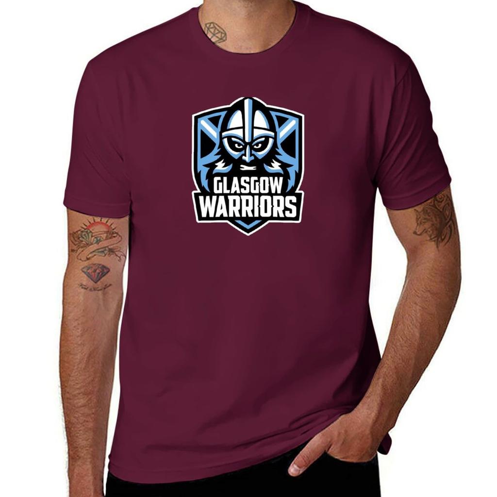 Glasgow Warriors T-Shirt Aesthetic Clothing Tees Boys Whites Plain White T Shirts Men