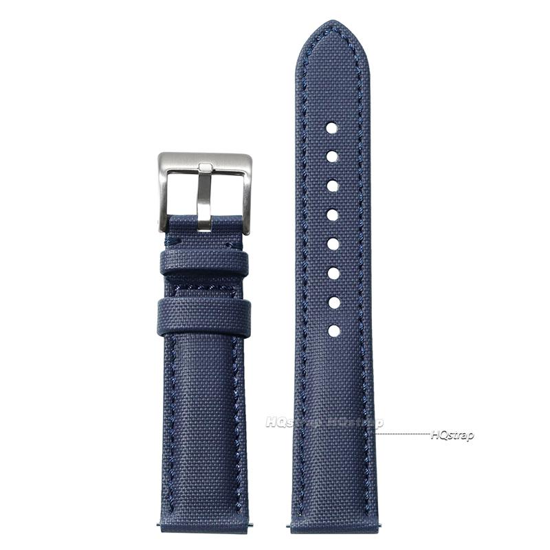 

Quick Release Sailcloth Leather Watchbands 20mm 22mm Nylon Belt Smart Watch Strap for Huawei Watch GT Soft Bracelet Wrist Band 20mm синий