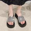 Fashion Shoes Glitter Slides House Slippers Platform Slipers Women Fashion Jelly 2025 Summer Luxury Soft Casual Crystal Leisure Slippers