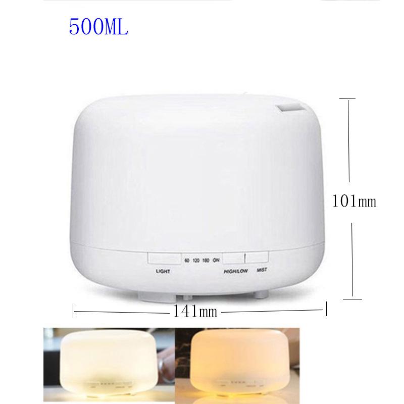Remote Control 500ml Ultrasonic Aromatherapy Humidifier with Colorful Night Light