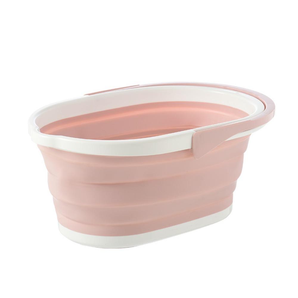 Portable Plastic Bucket High Temperature Resistance Collapsible Wash Basin Mop Bucket  Bath