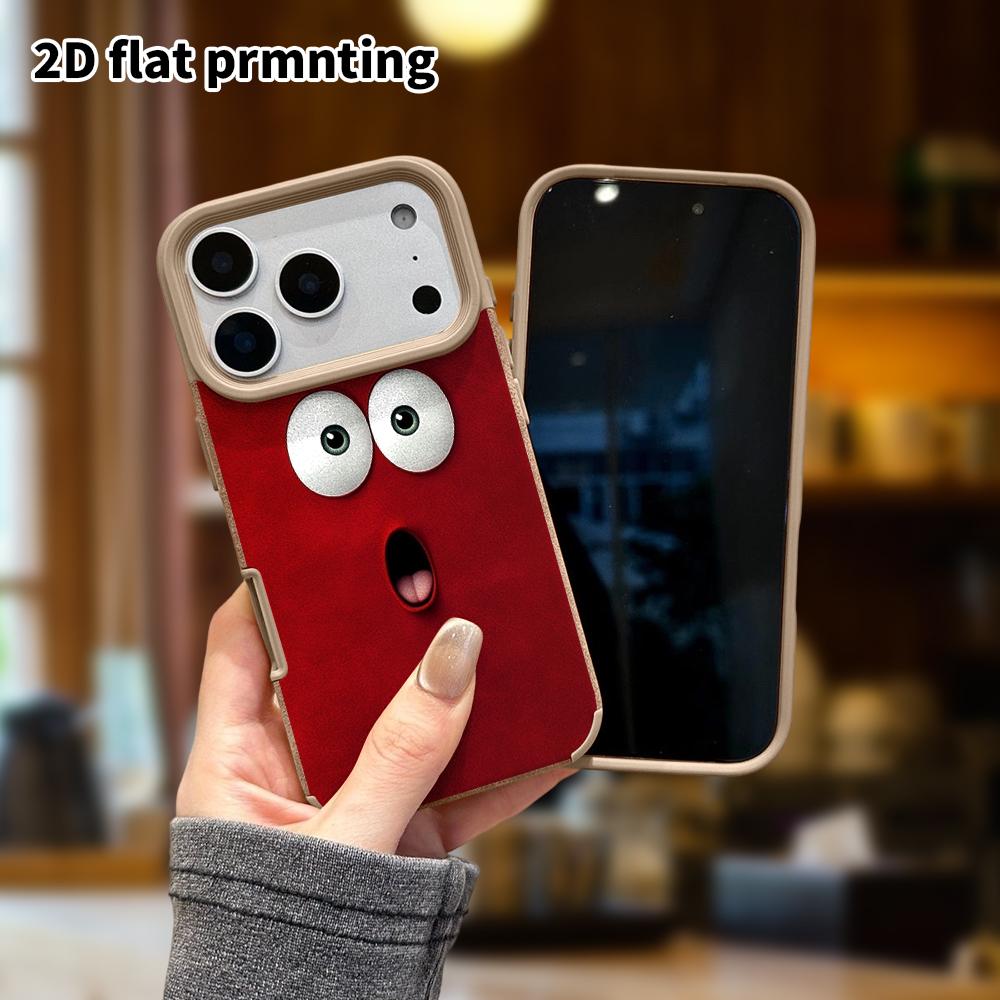 Phone Case: Lambskin 2D Flat Samsung Galaxy A34 A35 M05 M06 S20 S22 S21 FE Plus 5G Protective Case, Surprised Face, Christmas and Halloween Gift