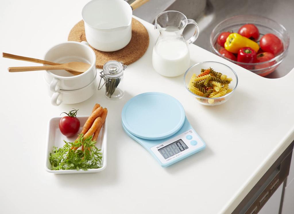 Tanita BL Digital Cooking 2kg 1g Blue KJ-216 Scale, Capacity, Increments, 1-Second Start, 1-Second Measurement,