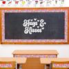 Colorful Bow Border Decorative Sticker Self-Adhesive Flower Poster Border Stickers DIY Black Board Decorative Stickers