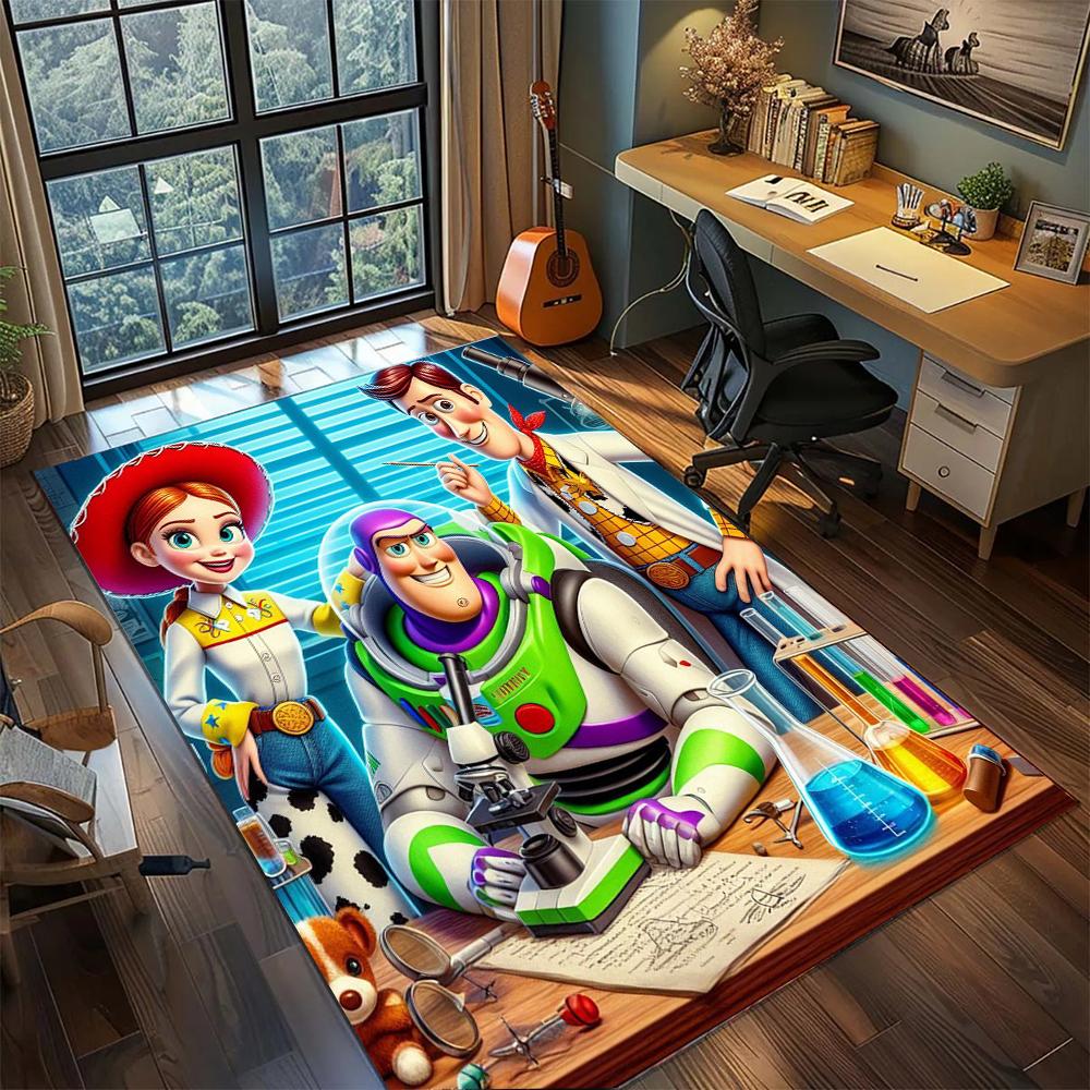 Toy Story: All Hands On Deck! Rug Carpet Large Area Rug Non Slip Washable Floor Mat Gamer Room Bedroom Home Decor
