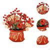 Chinese Year Feng Shui Blessing Bag Vase Decor Blessed Statue Decorative Handmade Planter
