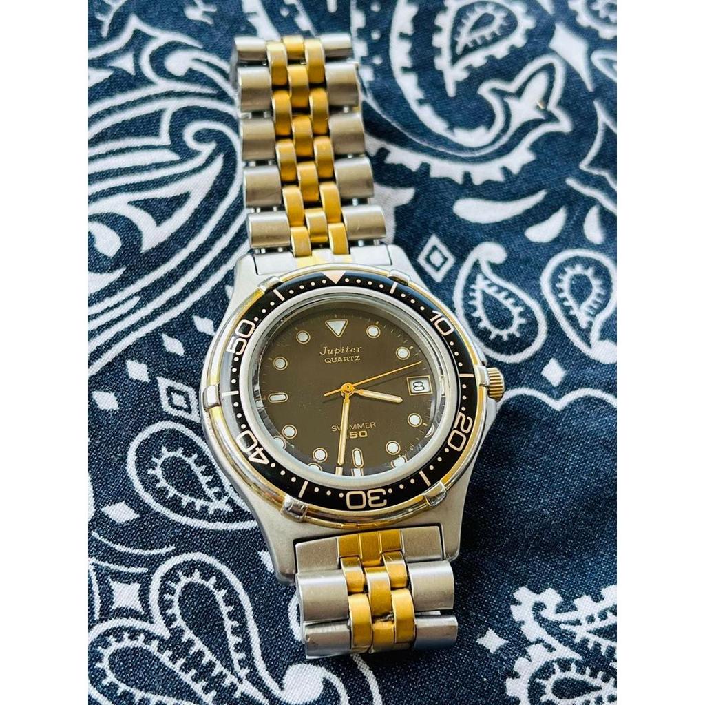 Used [Rare in working condition] ORIENT JUPITER Swimmer 150 Quartz Combi Color [Battery replaced]