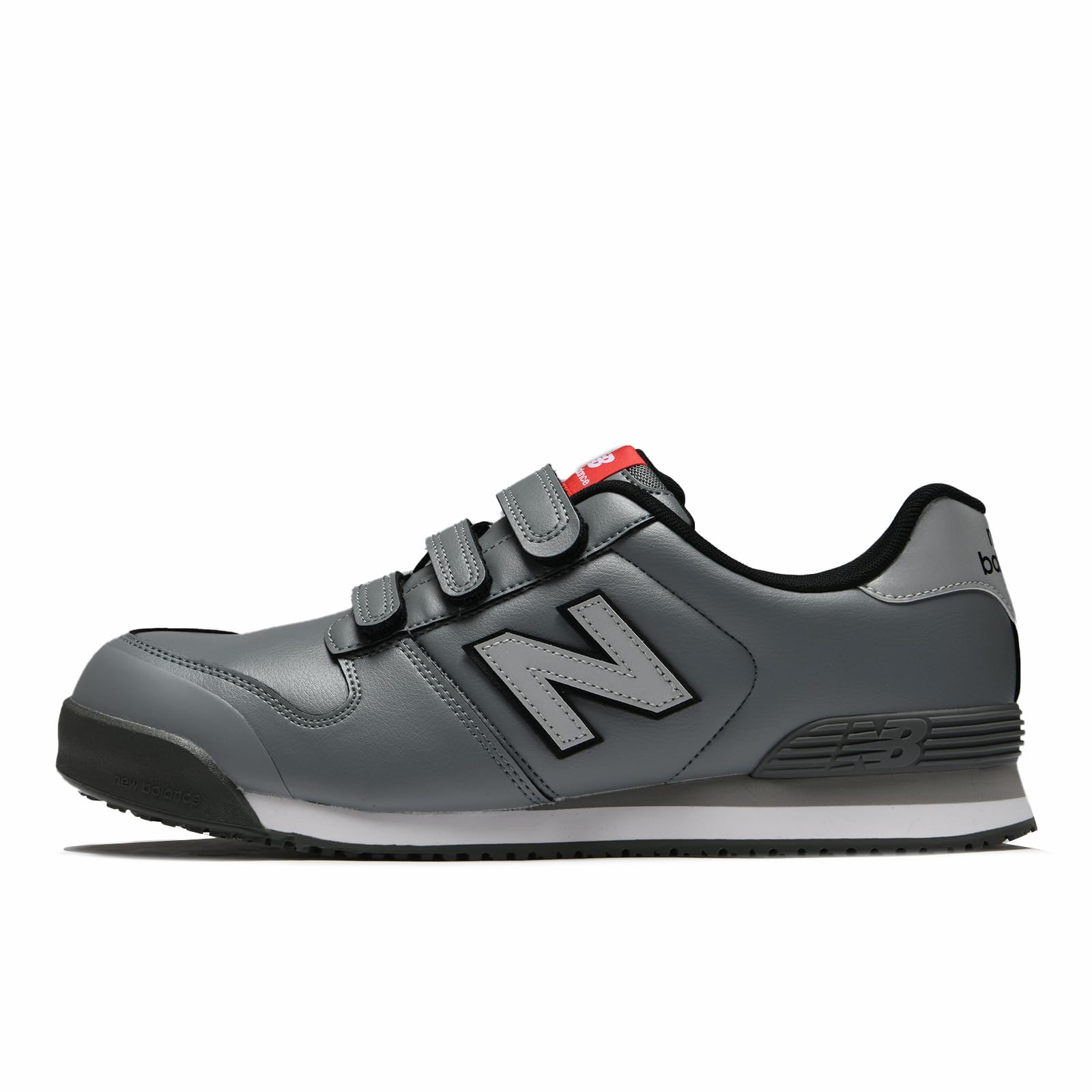 

New Balance 828 and Size Safety Work JSAA Class Rubber (Grey, Black, Grey) 25.5 cm, Lightweight, Wide-Width Shoes, A, Hook-and-Loop Closure,
