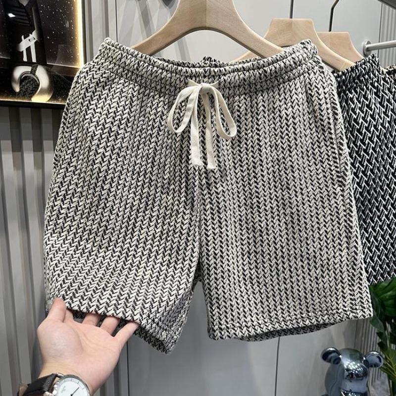 

Мужские повседневные шорты свободного кроя в американском ретро-клетку 3XL грязно-белый