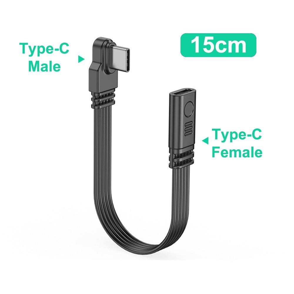 Male to Female Conversion Adapter Cable Type C to Type C Extender Data Cord for Mobile Phone LR Male-Female 15cm