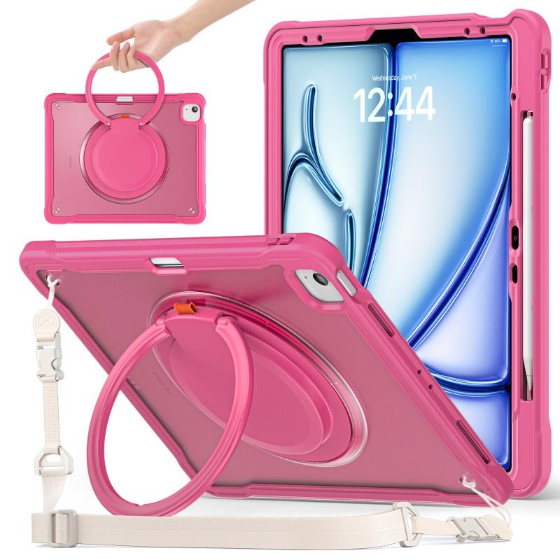 IPad 11th Gen Air 11-inch Protective Case With Acrylic Wrist Strap Kickstand Shockproof PC Shell Travel Use