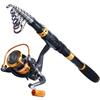 Travel Telescopic Fishing Rod with 12BB Spinning Fishing Reel Carp Bass Freshwater Saltwater Fishing