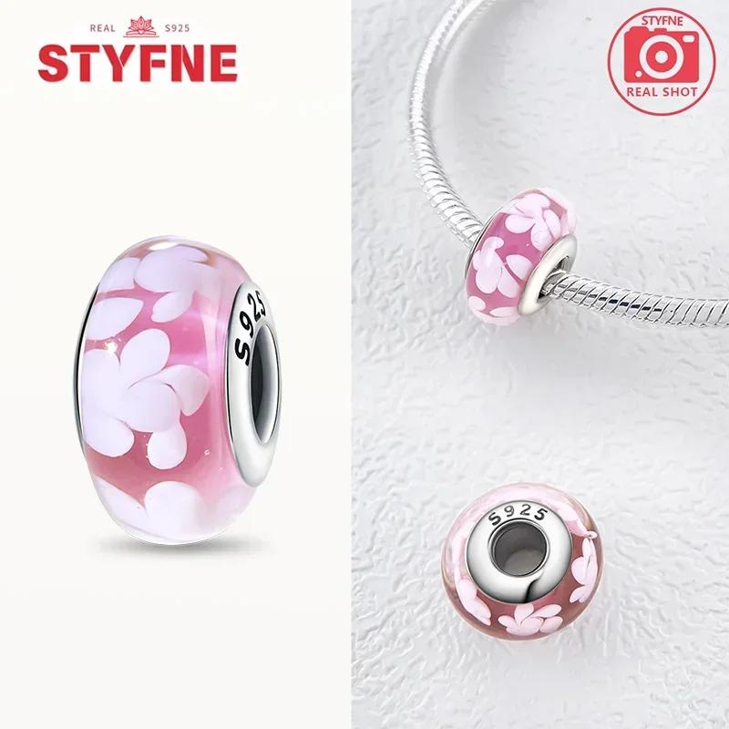 Copper Metal Colorful Flower Series Murano Glass Bead Components Luxury Charm Bead Component Compatible With Authentic Original Bracelet High Quality