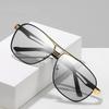 Men Pochromic Sunglasses Aluminum Magnesium Material Spring Hinge Sun Glasses Driving Cycling Fishing Day Night Use