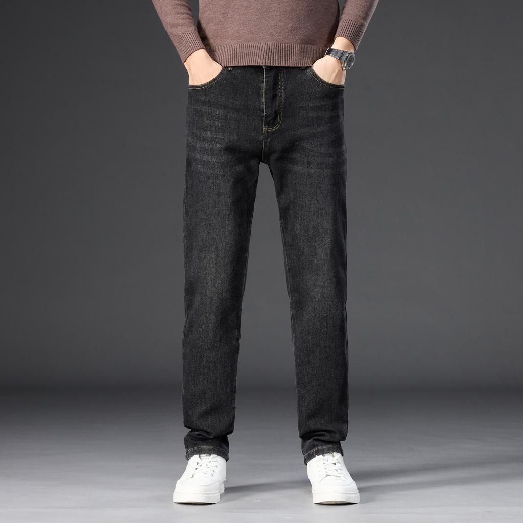 Hodo Jeans Men's Black Moderate Straight Fit Pants HPM40K06370-LY-C