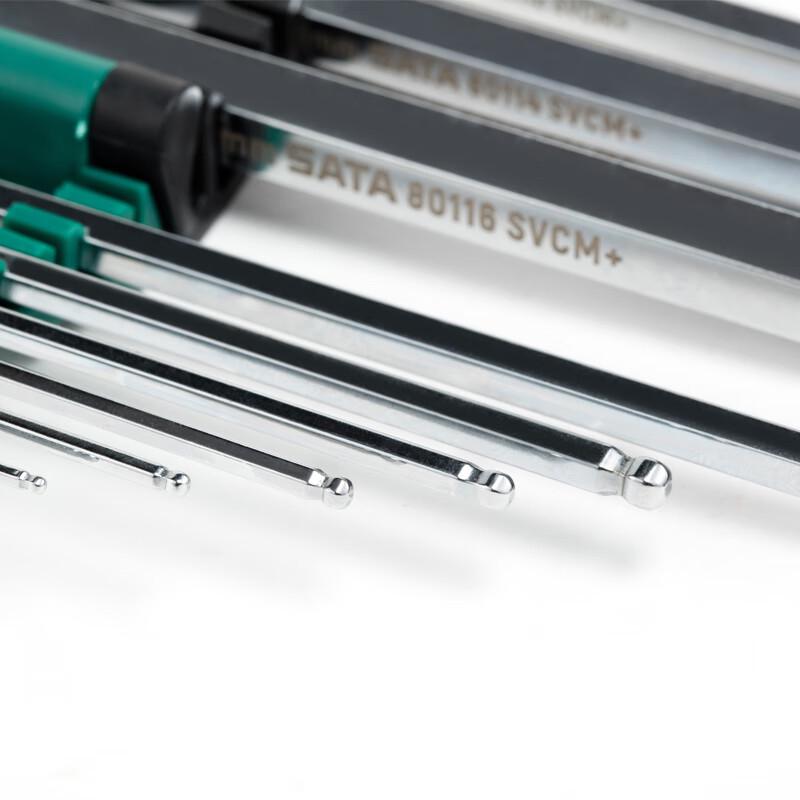 SATA 9-Piece Extra-Long Ball-End Hex Key Set