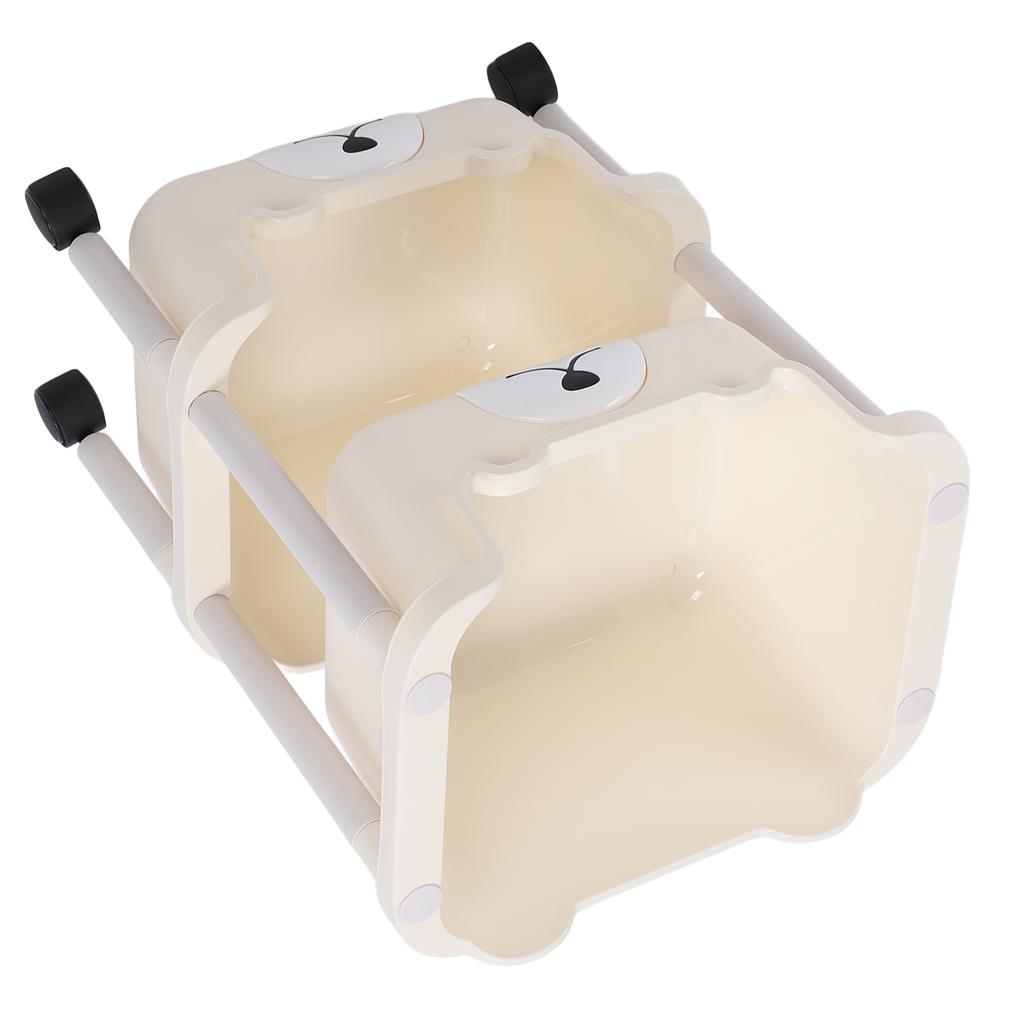 Storage Cart with Caster Wheels High Capacity Rolling Trolley Cart for Bathroom Kitchen Classroom Narrow Places