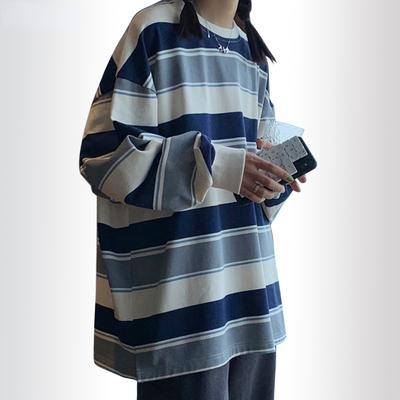 Spring Autumn Striped Hoodies Women Fashion Long Sleeve Hoodie Sweatshirt Harajuku Jumper Cotton Pullovers UNISEX Casual Oversized streetwearCoat
