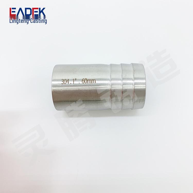 LT-33A Stainless Steel 304 Welded Soft Threaded Double Head Hose Barb Connector 304 Stainless Steel 1/8 (DN6)