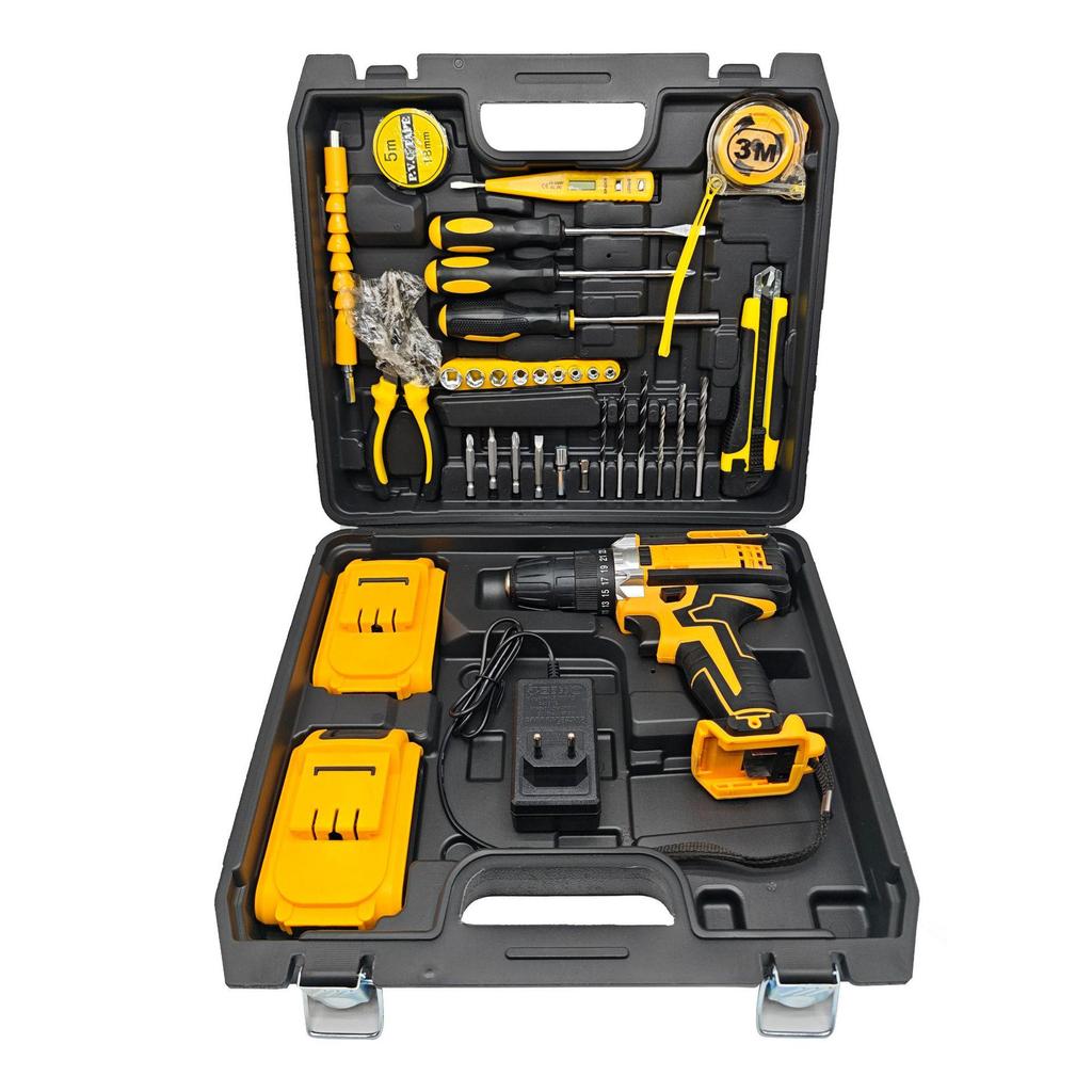 High-Power Cordless Lithium Drill & Multifunctional Electric Screwdriver Set