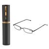 New Reading Glasses Colors Unisex Metal With Tube Case +1.5+2.0+2.5+3.0+3.5+4.0
