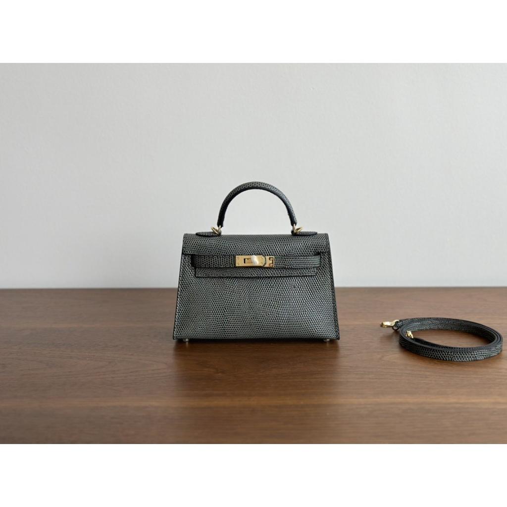 Kazilan 19cm Kelli mini lizard pattern handbag commuter fashion casual simple one-shoulder crossbody bag women's bag