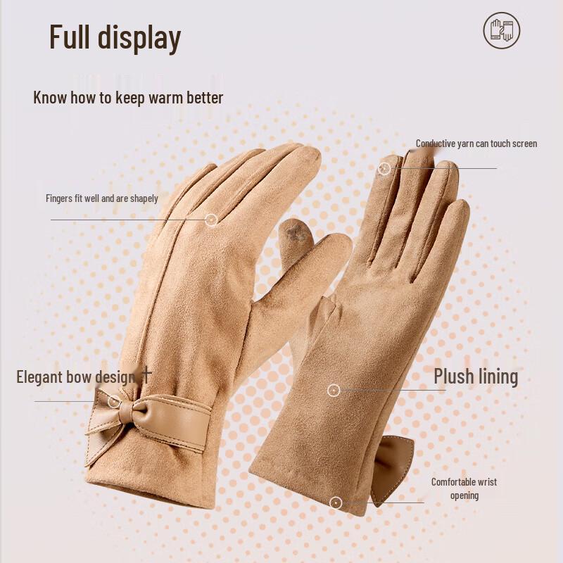 MISSION UV Women's Winter Fleece-Lined Knit Gloves MUS076