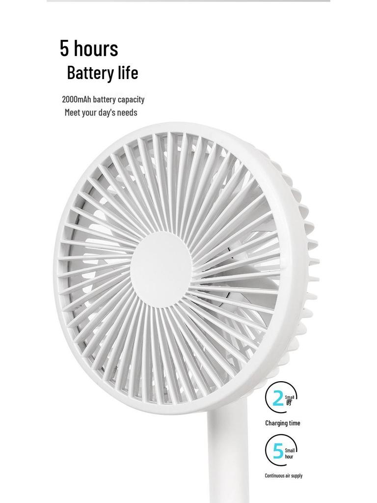 Rechargeable Silent Mini Desk Fan for Dorms and Offices