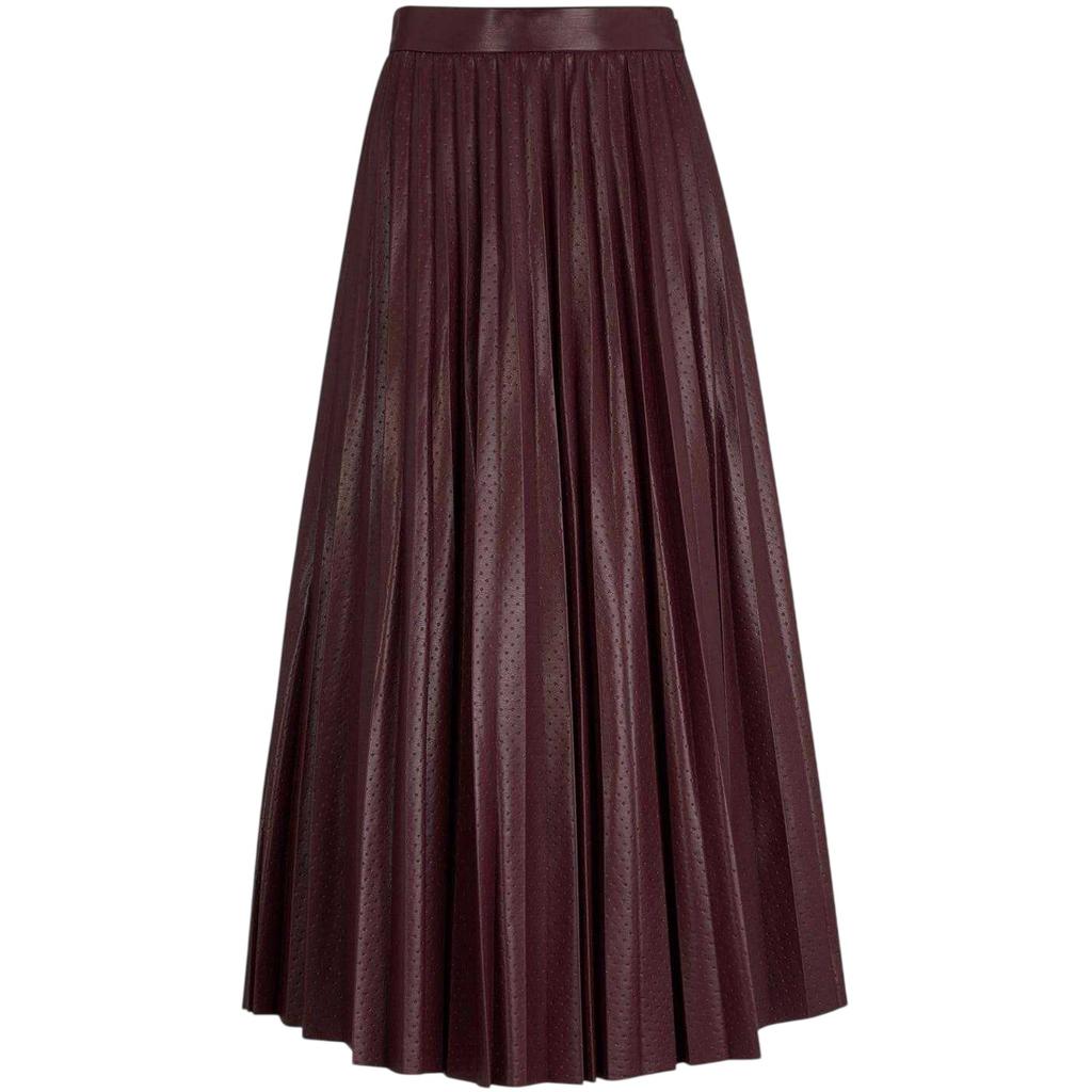 BOSS Womens/Ladies Veplika Faux Leather Pleated Midi Skirt