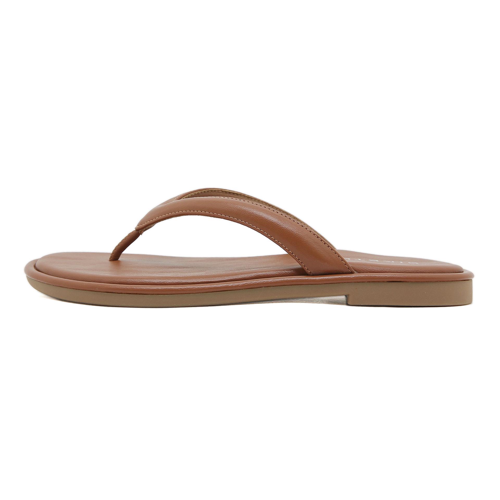 

2025 Korean Style Versatile Plus Size Solid Color Women s Flip Flops 35 коричневый
