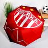 Football Crest Heartbeat Printed Automatic Umbrella, 8-Frame for Travel, Camping, Casual Umbrella, Essential Gift for for Family and Friends
