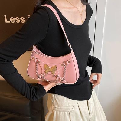 Light Luxury Fashion Chain Bag Women's New Bow Underarm Bag Portable Shoulder Bag