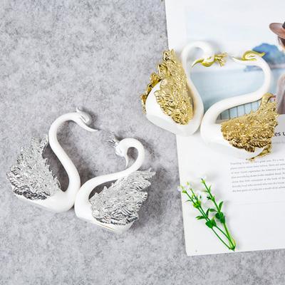 Ornament elegant pentru tort cu lebădă Ornament pentru nuntă de Ziua Îndrăgostiților
