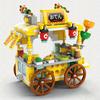 1 Bag Small Particles City Strect View Series Takeaway Car Food Truck Tricycle Auto Retail Store Vehicle Building Blocks Bricks
