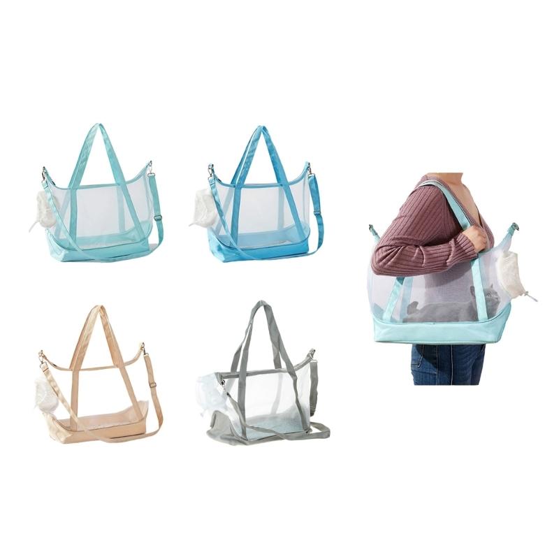 Sac de transport pour animaux de compagnie en maille de nylon avec design ventilé Sac de transport portable pour chats Voyage Extérieur
