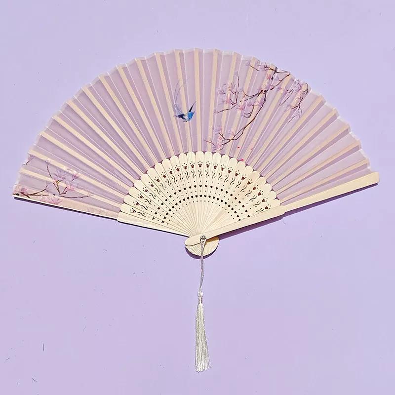 Traditional Folding Fan for Summer, Portable Folding Fan for Hanfu Dance, Qipao Show, New Chinese Style, Portable Gift Bamboo Fan