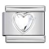 Stainless Steel Italian Bracelet Round Hearts Colorful Zirconia for Female Elastic Charm 9mm Link DIY Making Jewelry Party Gifts