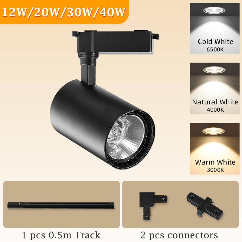 

RGB трековый светильник Подвесная люстра Потолочные светильники Главная Гостиная Лампы для одежды Освещение магазина Светодиодный RBG трековый прожектор Spot Led 12W Warm light