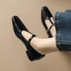2026 Spring British Style Square Head Mary Jane Shoes